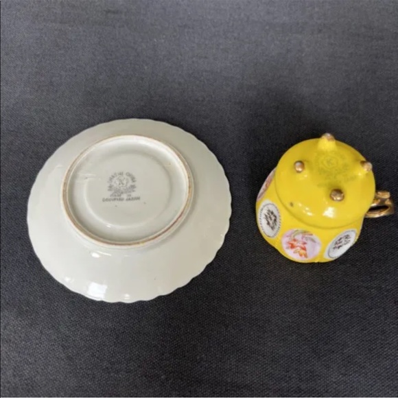 2 Sets Mid Century OHASHI Occupied Japan DEMITASSE 4 Footed Cups & Saucers - Picture 8 of 8